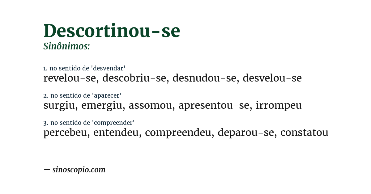 Sinônimo de descortinou-se