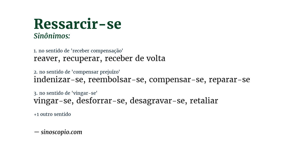 Sinônimo de ressarcir-se