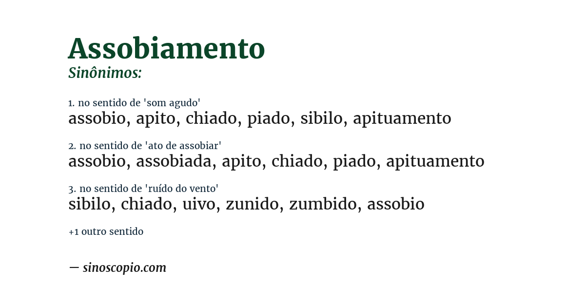 Sinônimo de assobiamento