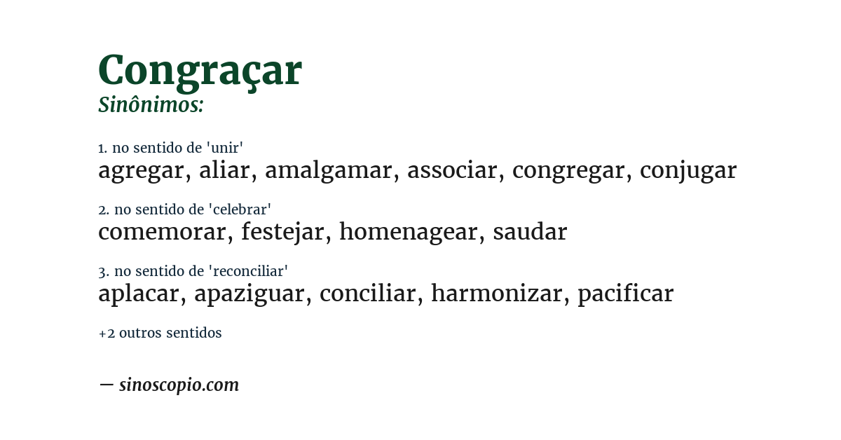 Sinônimo de congraçar