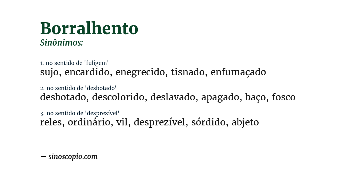 Sinônimo de borralhento