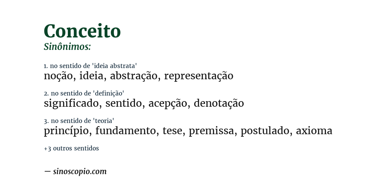 Sinônimo de conceito