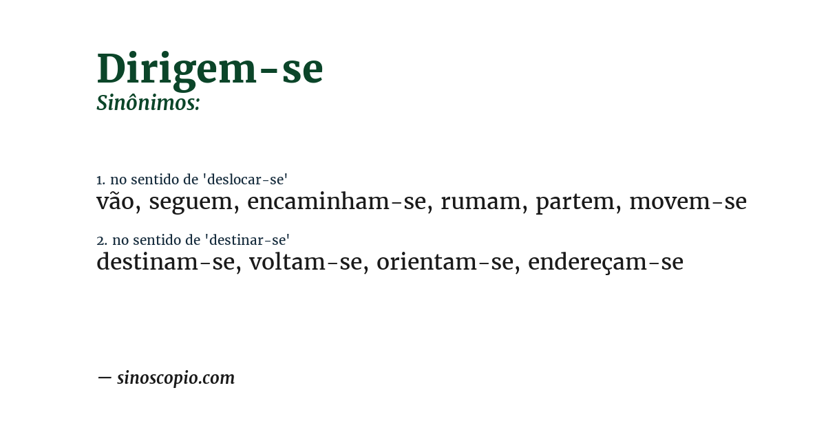 Sinônimo de dirigem-se