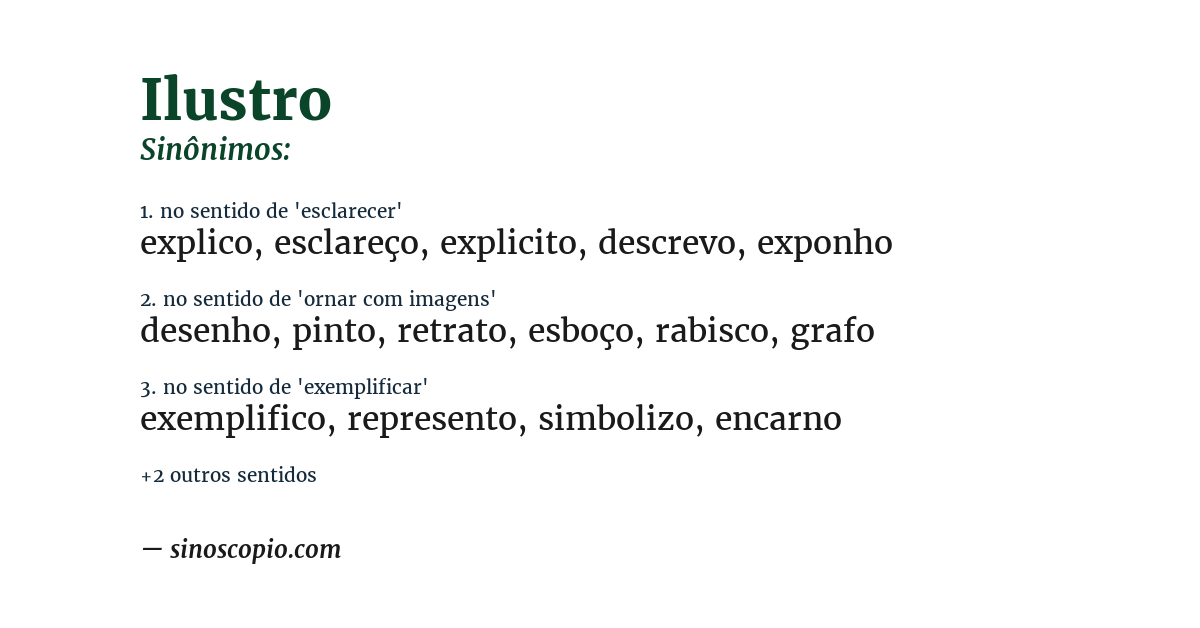 Sinônimo de ilustro