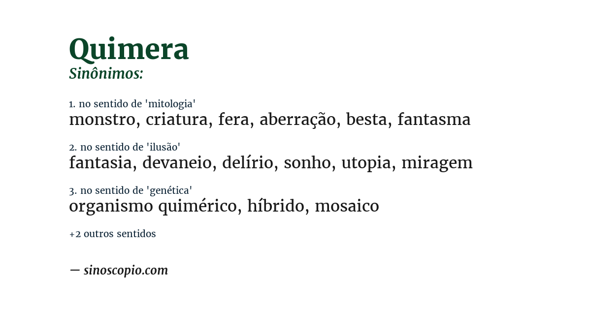 Sinônimo de quimera