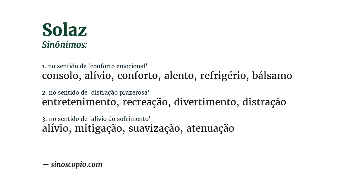 Sinônimo de solaz