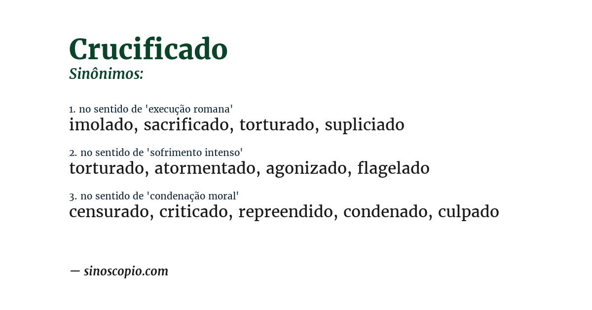 Sinônimo de crucificado