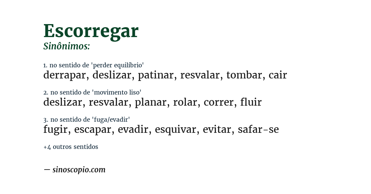 Sinônimo de escorregar