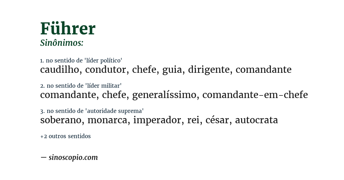 Sinônimo de führer