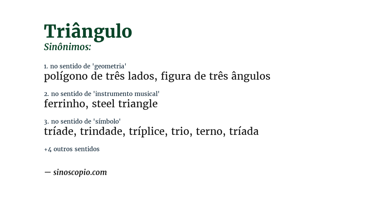Sinônimo de triângulo