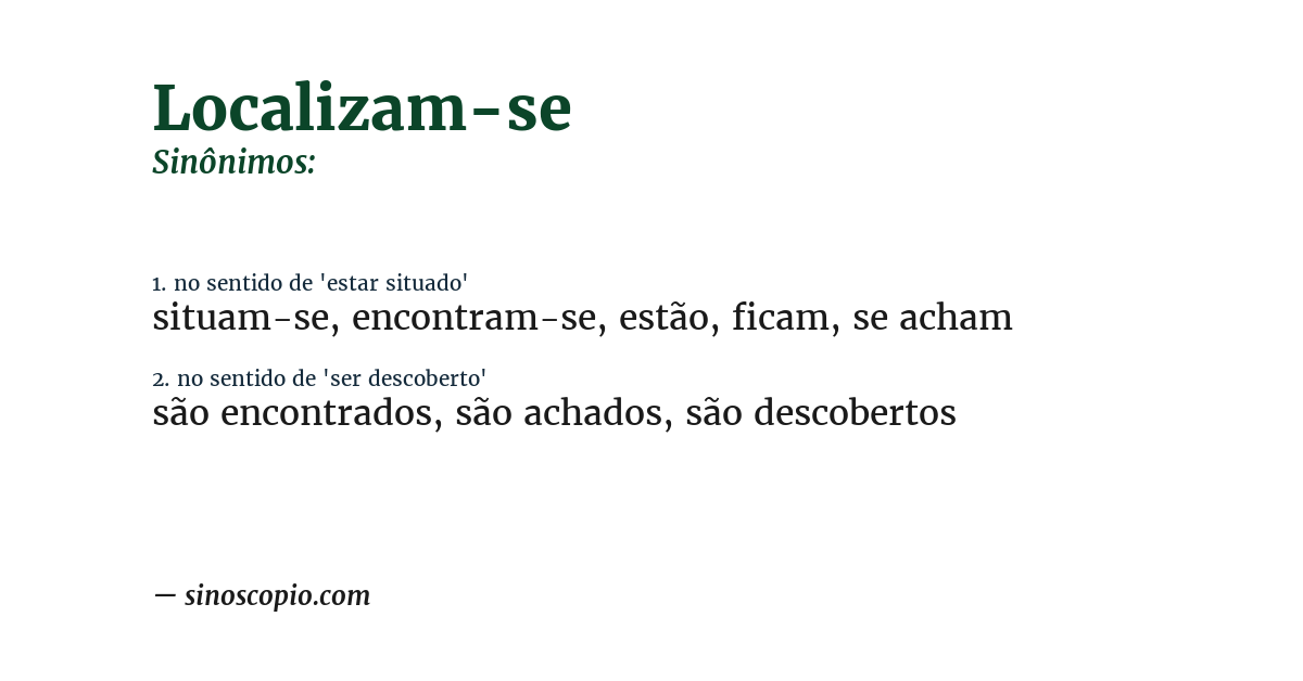 Sinônimo de localizam-se
