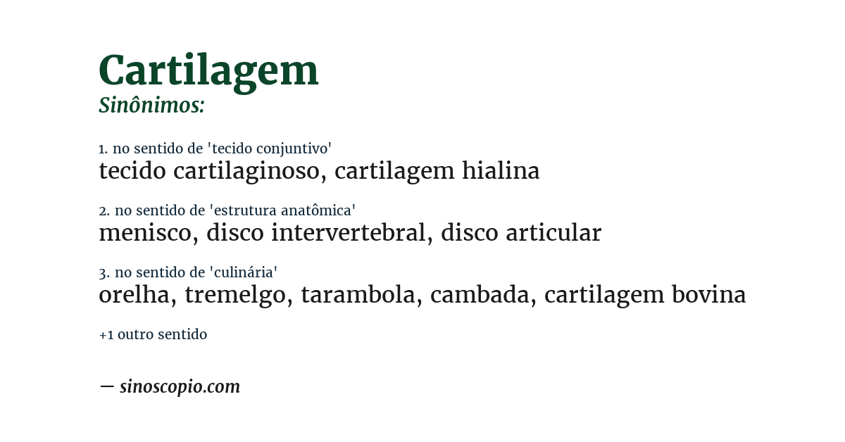 Sinônimo de cartilagem