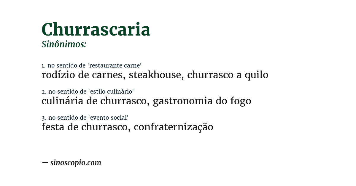 Sinônimo de churrascaria