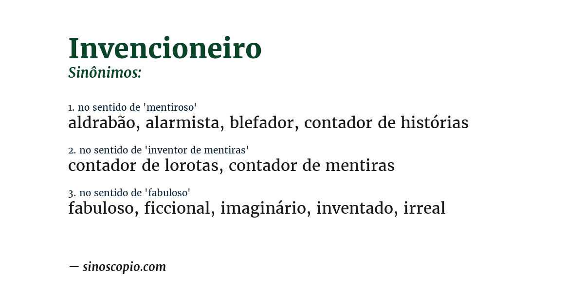 Sinônimo de invencioneiro