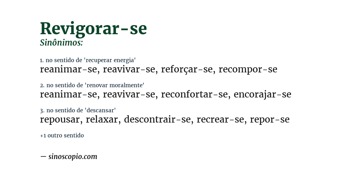 Sinônimo de revigorar-se