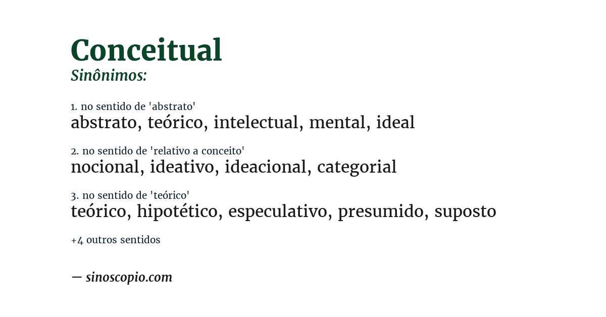 Sinônimo de conceitual
