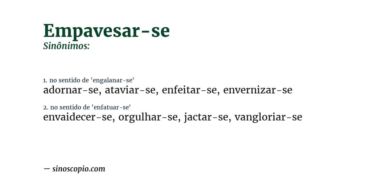 Sinônimo de empavesar-se