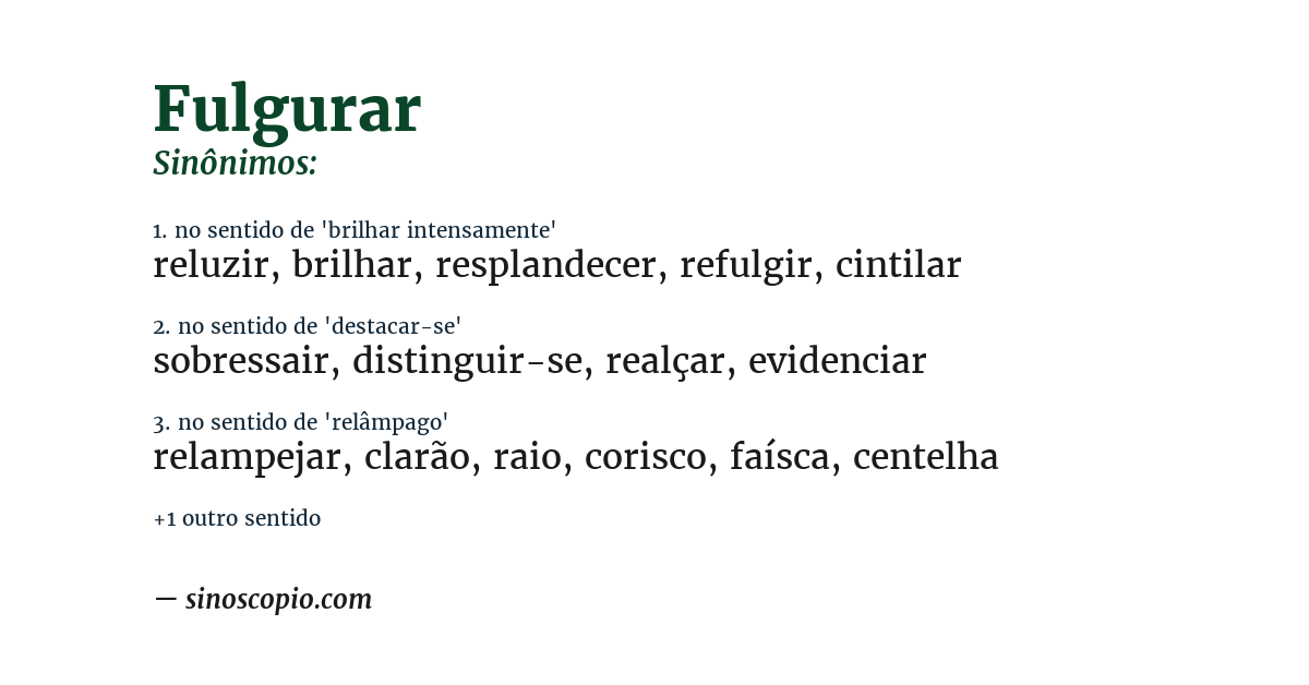 Sinônimo de fulgurar