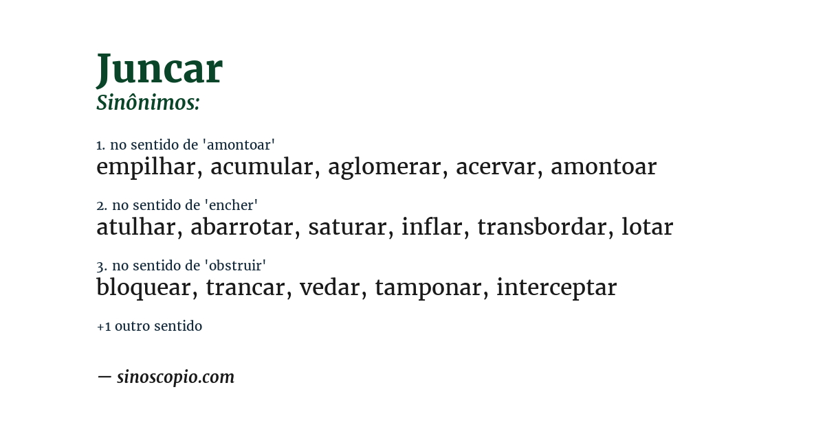 Sinônimo de juncar