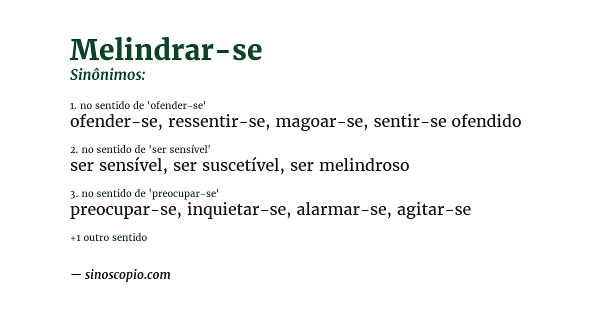 Sinônimo de melindrar-se
