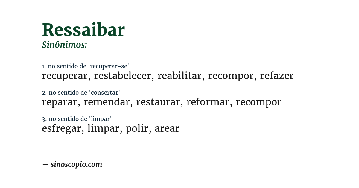 Sinônimo de ressaibar