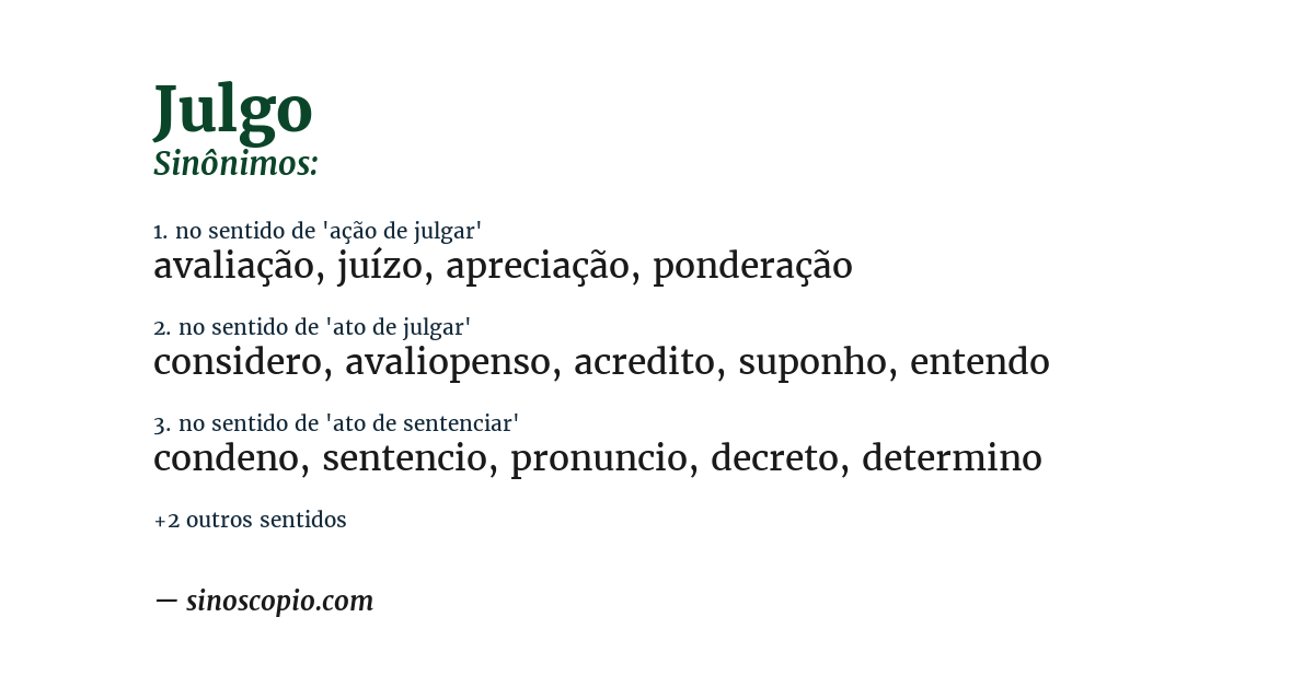 Sinônimo de julgo
