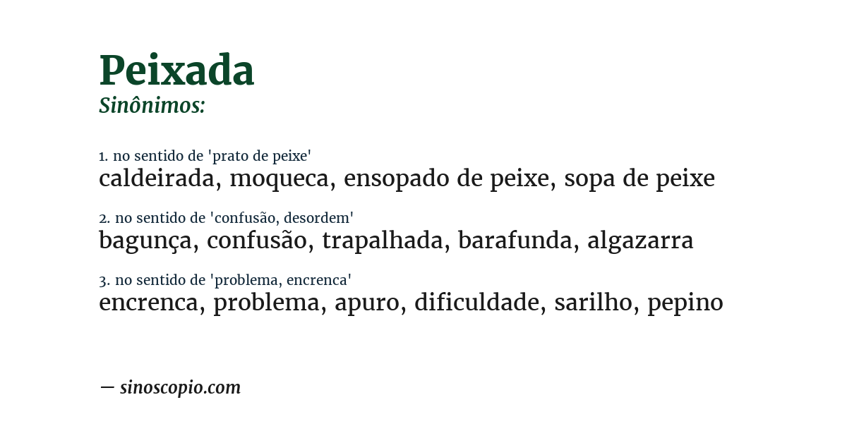 Sinônimo de peixada