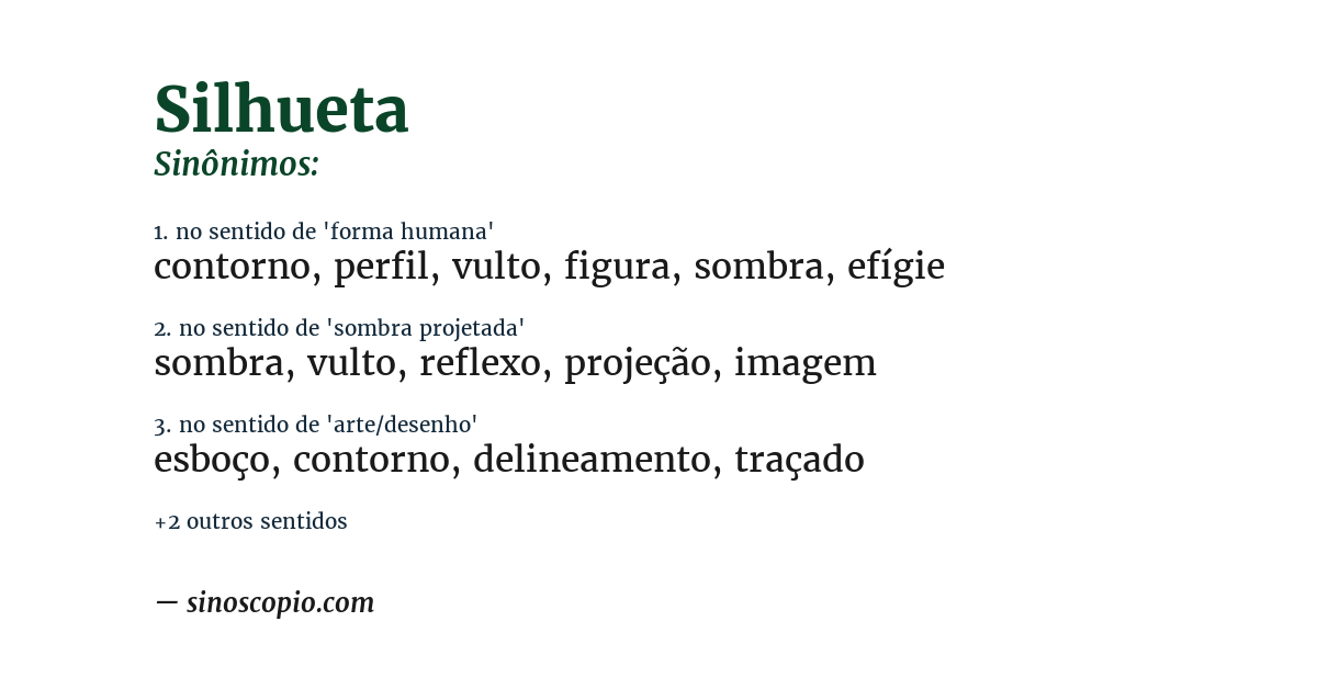 Sinônimo de silhueta