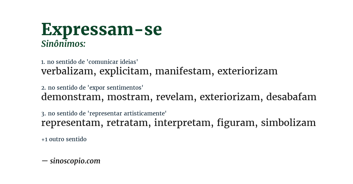 Sinônimo de expressam-se