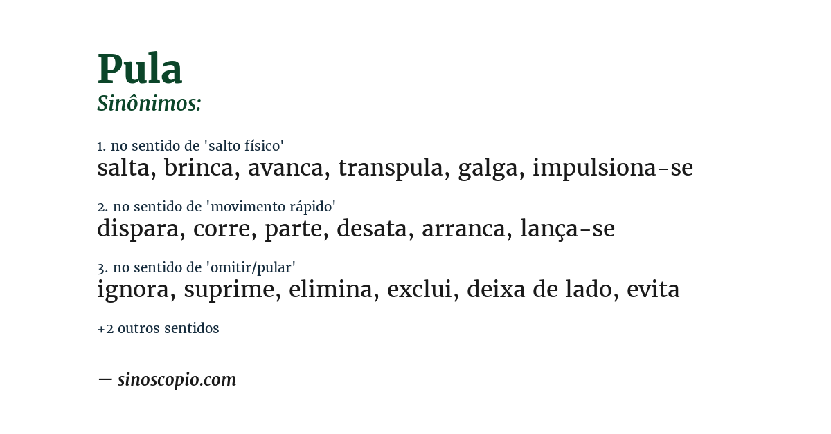Sinônimo de pula