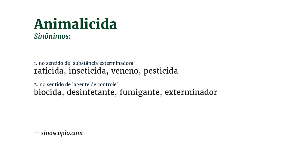 Sinônimo de animalicida