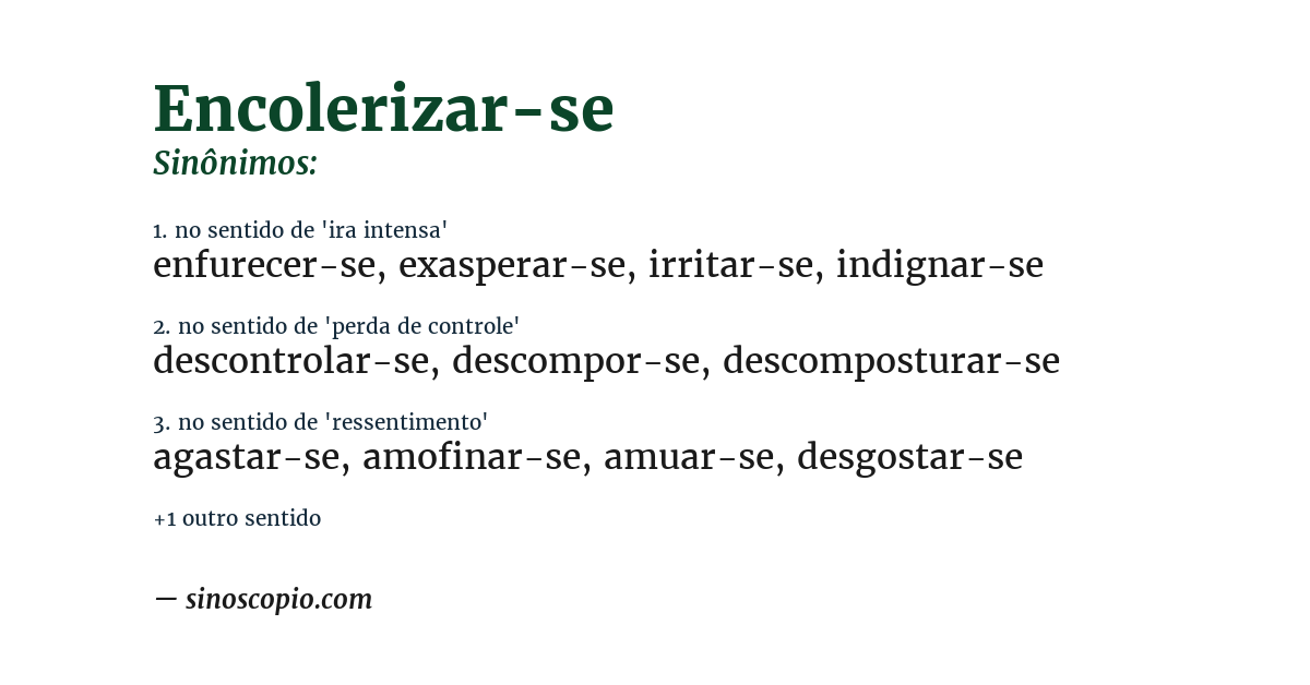 Sinônimo de encolerizar-se