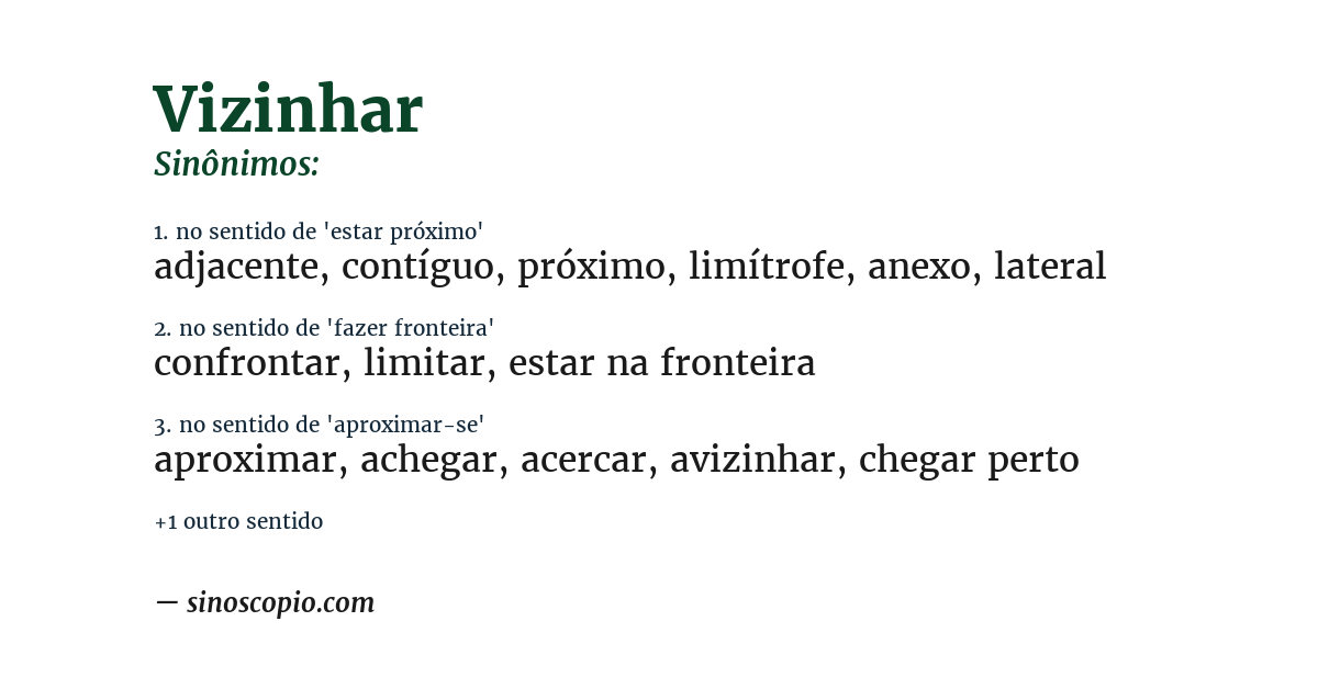 Sinônimo de vizinhar